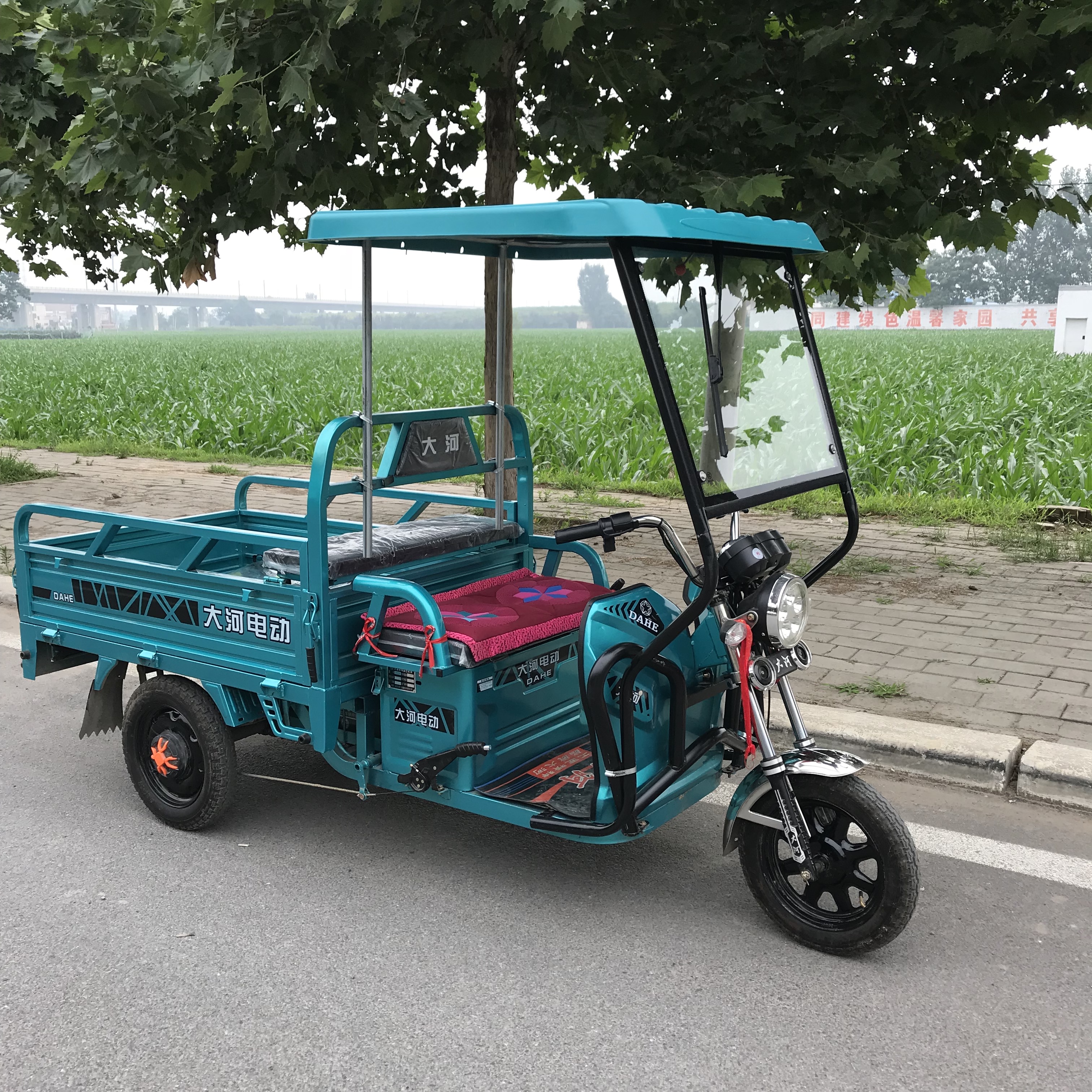 电动三轮三轮车车前挡风钢化玻璃防水摩托遮阳休闲遮阳篷