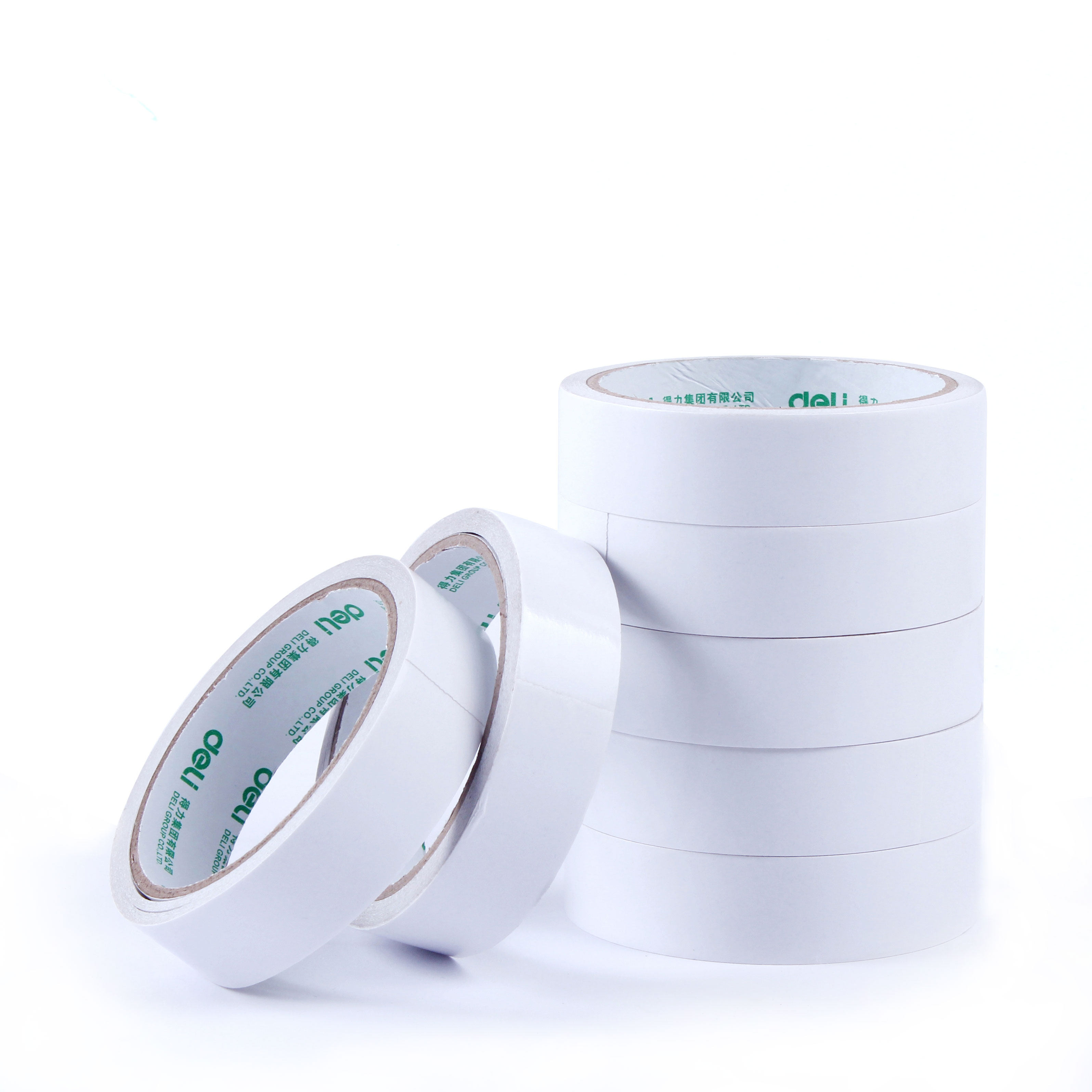 得力双面胶幼儿园小学生手工胶 0.9/1.2/1.8/2.4cm宽双面胶带批发