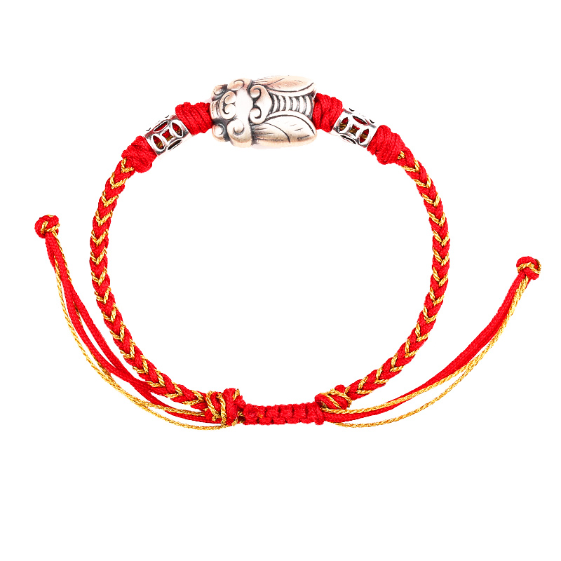 开光纯银蝉鸣迎禄红手绳助学生考研考试考试学手链