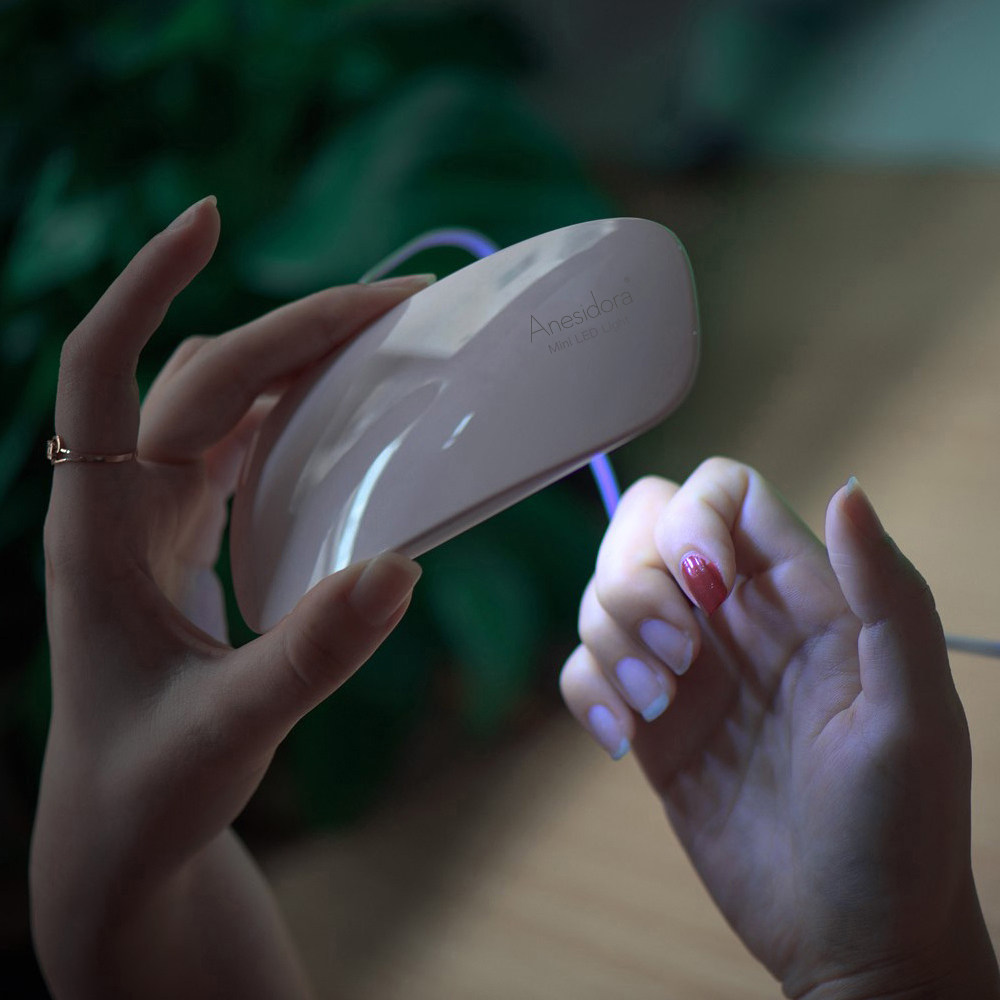 安妮丝定制led美甲不会晒黑黑手甲油胶灯美国美甲工具