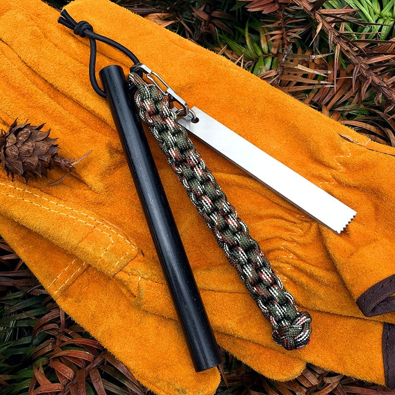 野外生存打火石户外防风取火镁棒打火棒荒野求生白钢刮片伞绳点火