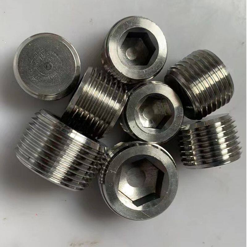 不锈钢六角外丝堵头12g丝堵管堵螺塞闷头2分管堵