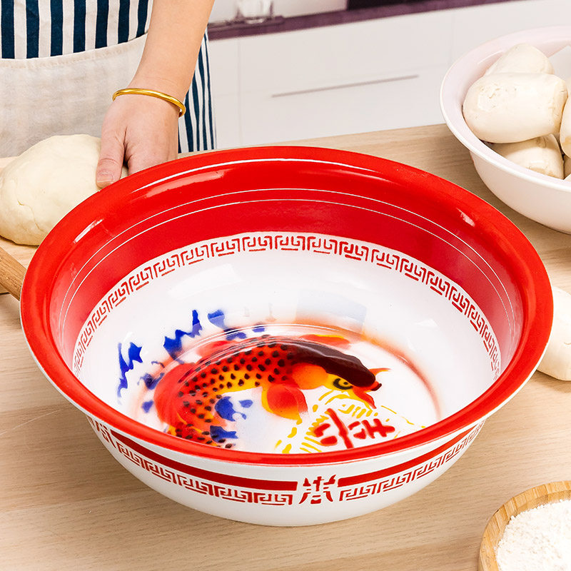 经典加大加厚鲤鱼喜庆搪瓷盆大脸盆复古老式脸盆