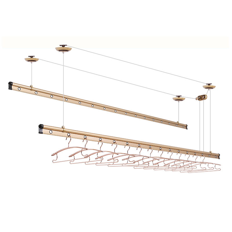 好太太升降晾衣架阳台手摇双杆式单杆式三杆自动凉衣架晾晒架6601