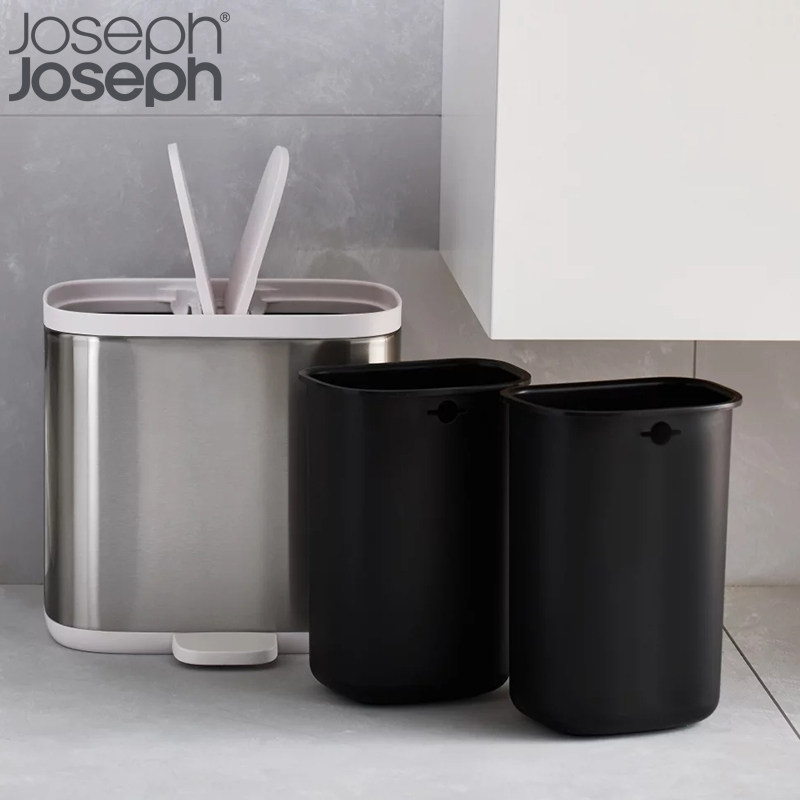 英国进口josephjoseph分类不锈钢桌面卫浴室内垃圾桶开盖垃圾桶