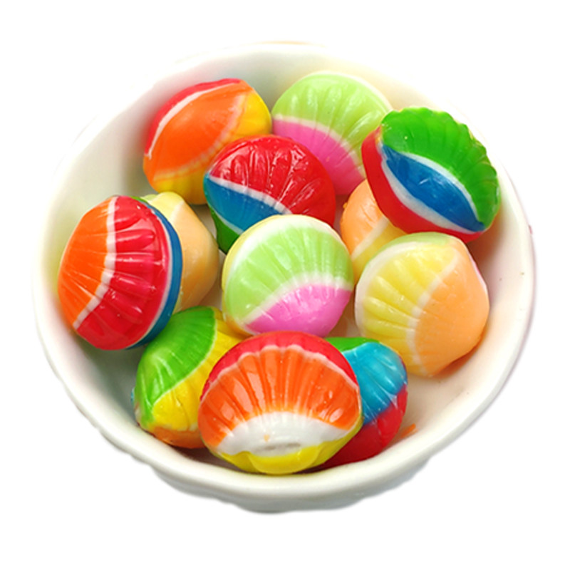 七彩贝壳糖果彩色小颗颗粒喜糖散装发批便宜多口传统糖果