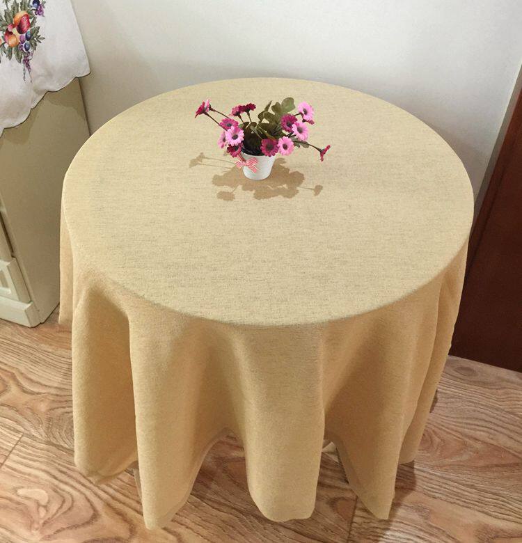 桌布外贸简约亚麻纯色餐桌茶几台布盖巾书桌桌布