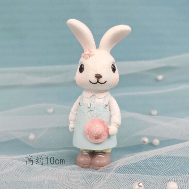 装饰可爱小兔子生日蛋糕摆件兔宝宝生肖生日派对烘焙节日装扮用品
