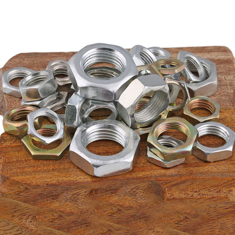 螺母细牙灯饰m7m8m9m10m12m14m16镀锌锌白锌彩锌薄螺帽包邮螺母