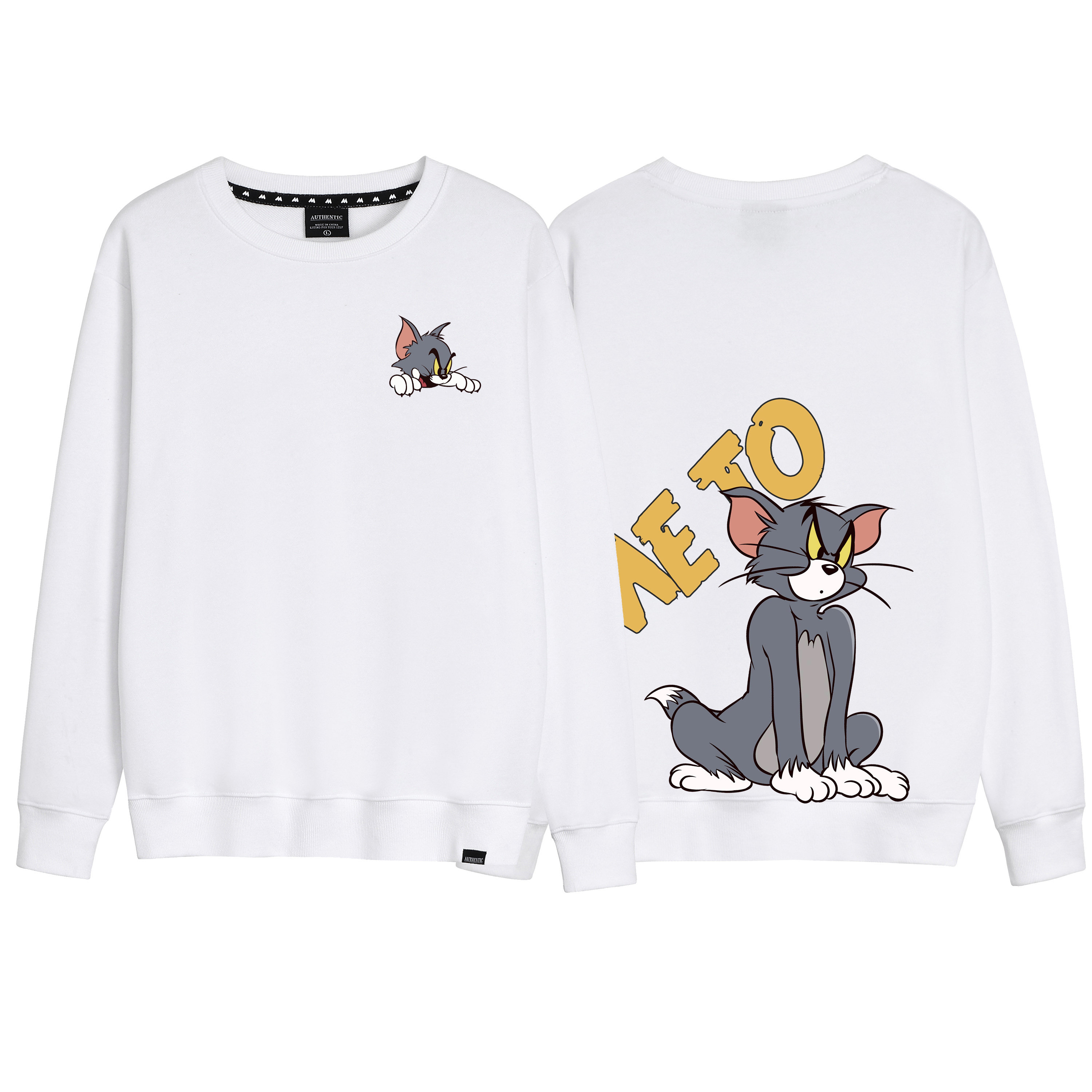 猫和老鼠情侣卫衣春秋秋季薄款宽松秋装不一样情侣装卫衣