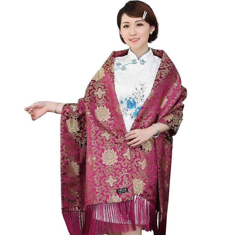 小礼南京云锦披肩围巾中国国风特色刺绣手工艺品刺绣