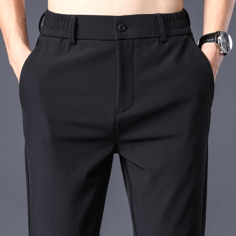 冰丝西裤男夏季薄款正装休闲长裤新款透气速干宽松直筒商务裤子男