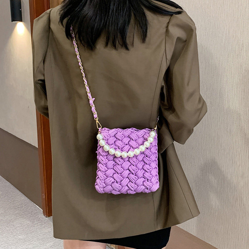 手工斜挎包单肩手提包泫雅包自制钩针毛线编织包毛线女士包袋