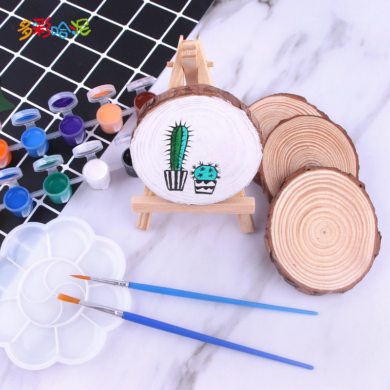 套装丙烯颜料手绘彩绘墙绘涂鸦diy模型木桩模型制作工具