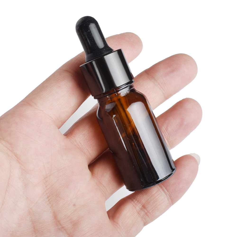 未南茶色玻璃避光精油滴管分装瓶药便携小瓶化妆