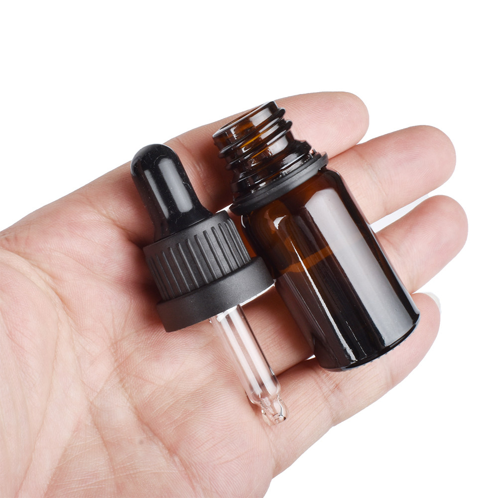 未南茶色玻璃精油分装精华液滴管便携空瓶避光化妆