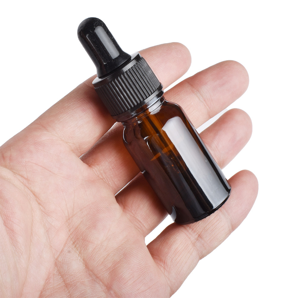 未南玻璃精油油瓶吸管精华滴管5100ml吸头茶色化妆