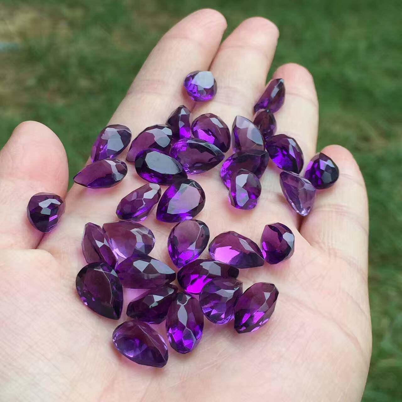 捡漏天然水晶戒指碧玺粉晶蓝托帕月光石紫黄水晶石榴石绿幽灵活口