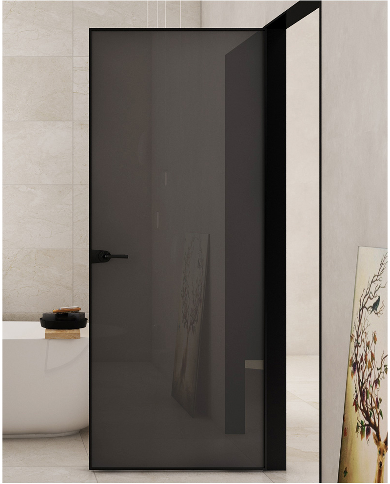 苏州黑色镁合金卫生间门极边框厨房厕所开门玻璃门卧室门