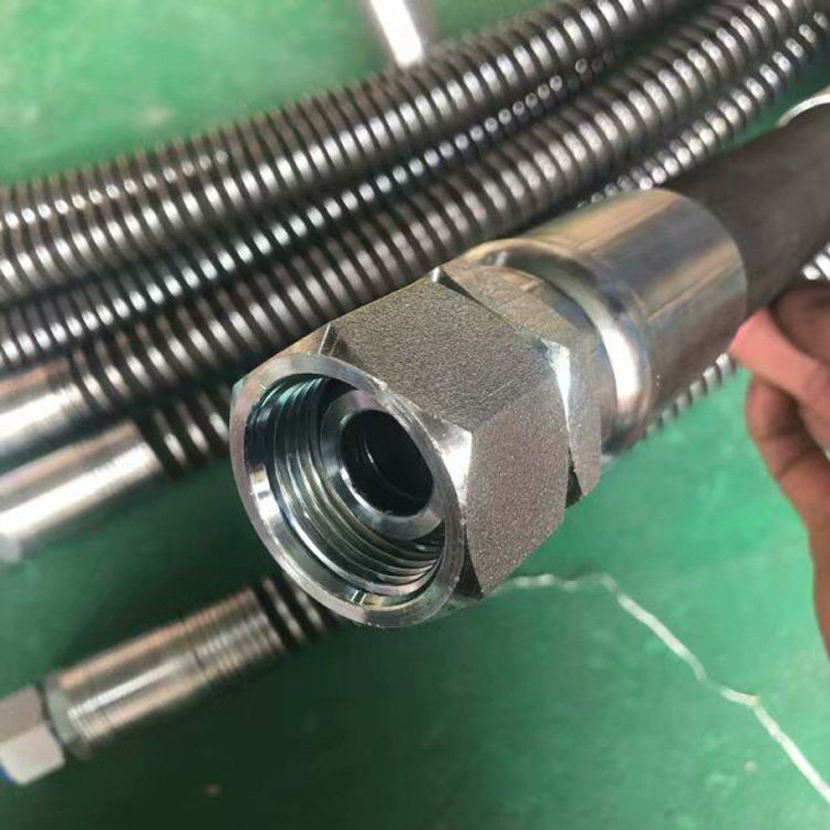 挖掘机一寸炮头破碎专用高压油管耐用锤管炮头管管接头