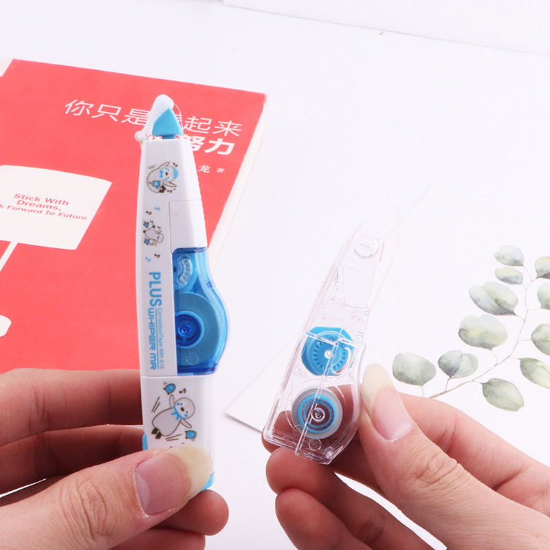 修正plus小学生透明可爱真可带修改正初中生涂改修正带