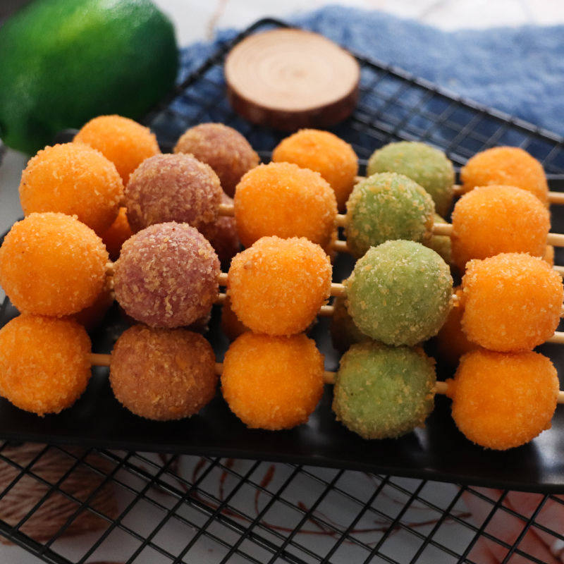 果蔬多彩果串商用17串冷冻油炸小吃素食南瓜中式糕点