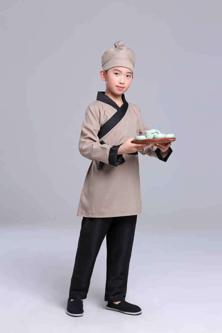 六一儿童古装演出服古代店小二平民百姓衣服小学生酒店儿童演出服