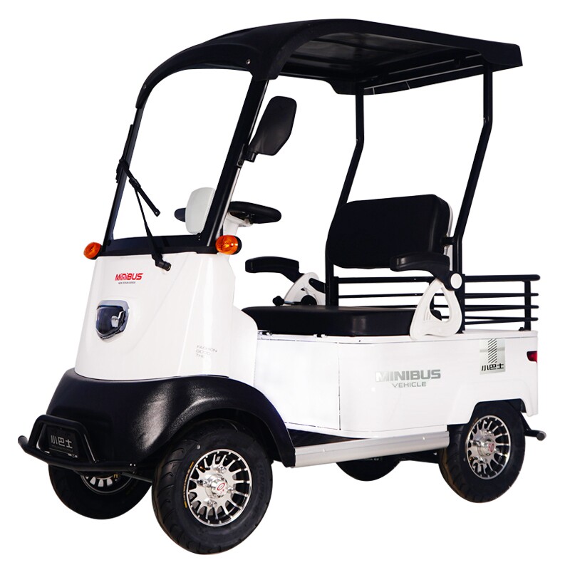 小巴巴士x2带棚电动三轮车家用老年人接送孩子老年代步车