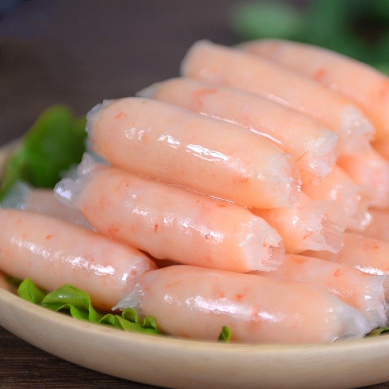 肠虾唐人基脆虾滑肉小香肠叼肠一指指肠豆捞虾类制品