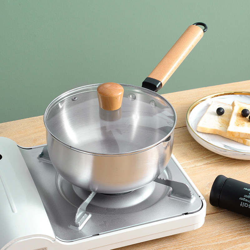 日式雪平锅日本不锈钢奶锅家用牛奶热奶电磁炉汤锅泡面锅小煮锅子
