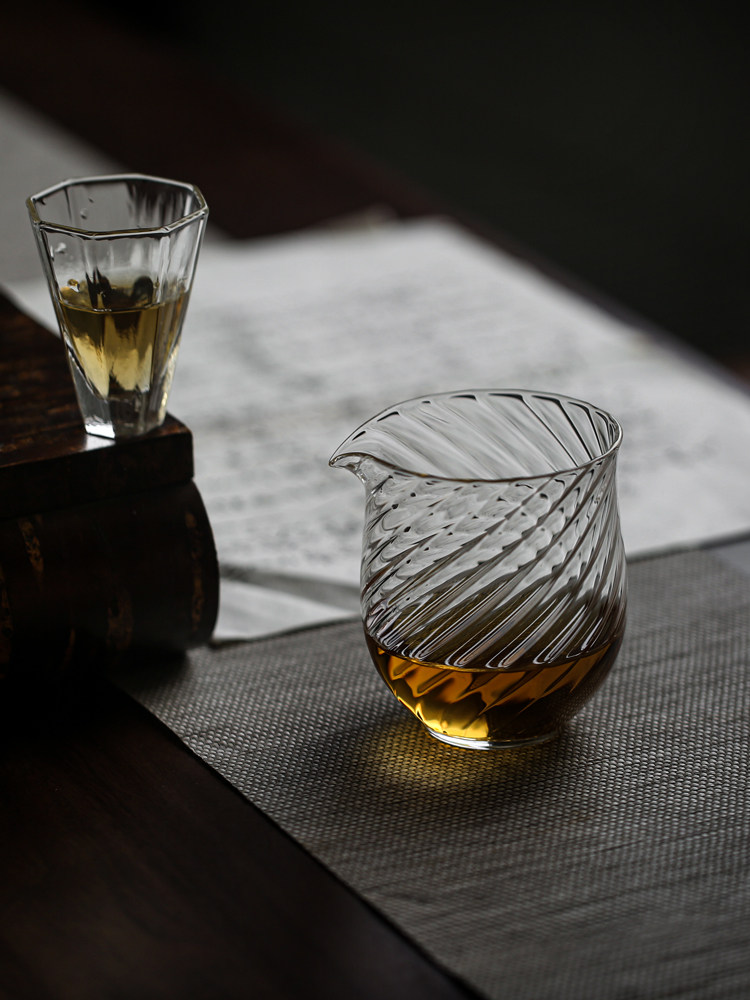 云雾初雪公道玻璃公杯设计师璃光手作品日式侘寂分公道杯