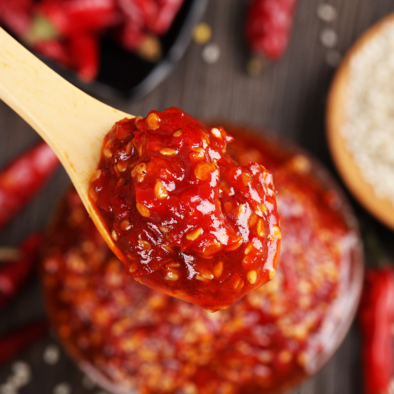 农家自制谢瑞真经典中辣超香鲜椒酱剁椒酱手工下饭菜辣椒酱246g2