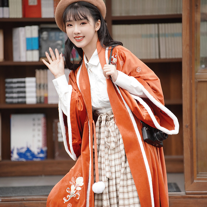 华小夏初雪逢兰原创宋制汉服女对襟背心一片片式汉服