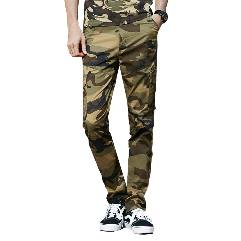 正品夏天工装迷彩裤男士多口袋裤子男薄款户外休闲裤直筒长裤潮流