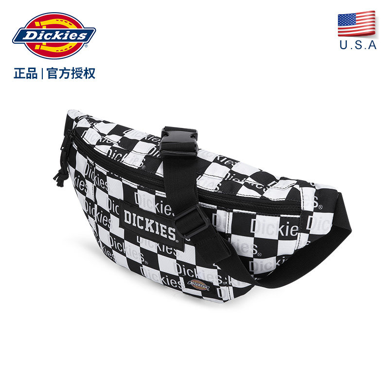 dickies潮牌新款流行休闲学生格子斜挎胸包腰包单肩包官方正品056