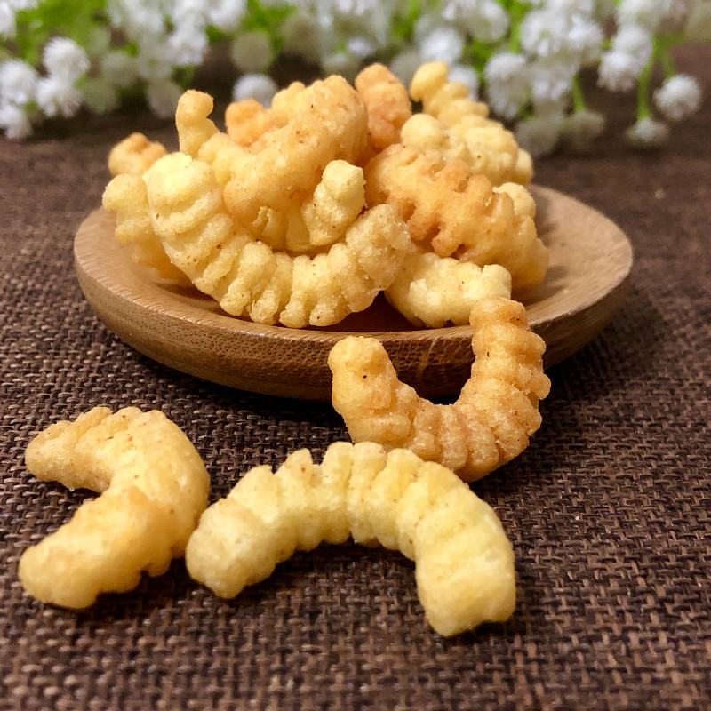 虾条散装5斤大包包装炸虾条8090怀旧毛毛虫膨化食品膨化食品