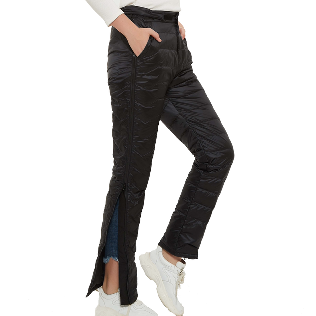 Men's cycling outdoor sports nursing side open zipper high waist thick warm and windproof white goose down down pants Men's cycling outdoor sports nursing side open zipper high waist thick warm and windproof white goose down down pants