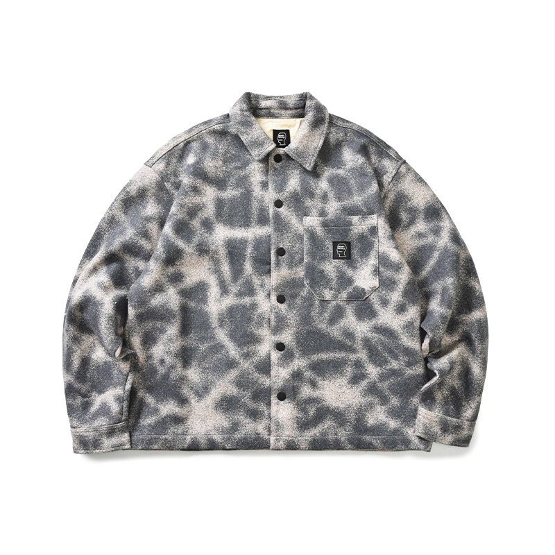 braindead烟花染色抓绒夹克运动茄克