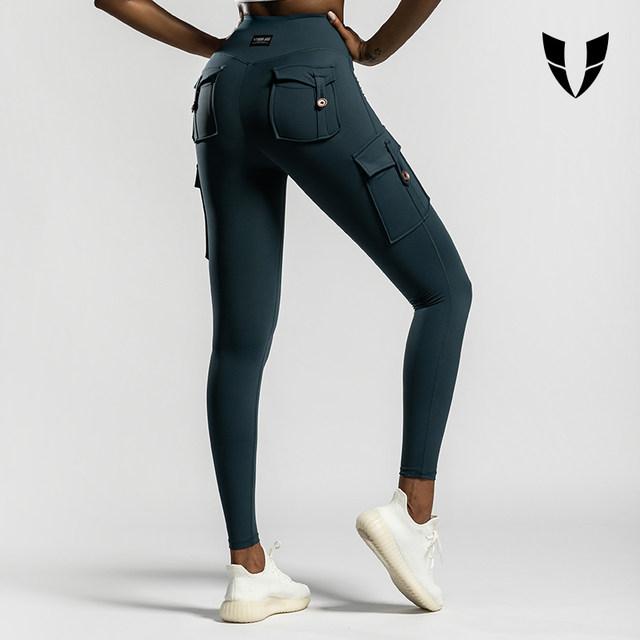 Marine line sports fitness trousers female elastic tight high waist display hip yoga training speed dry running trousers Marine line sports fitness trousers female elastic tight high waist display hip yoga training speed dry running trousers