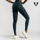 Marine line sports fitness trousers female elastic tight high waist display hip yoga training speed dry running trousers Marine line sports fitness trousers female elastic tight high waist display hip yoga training speed dry running trousers