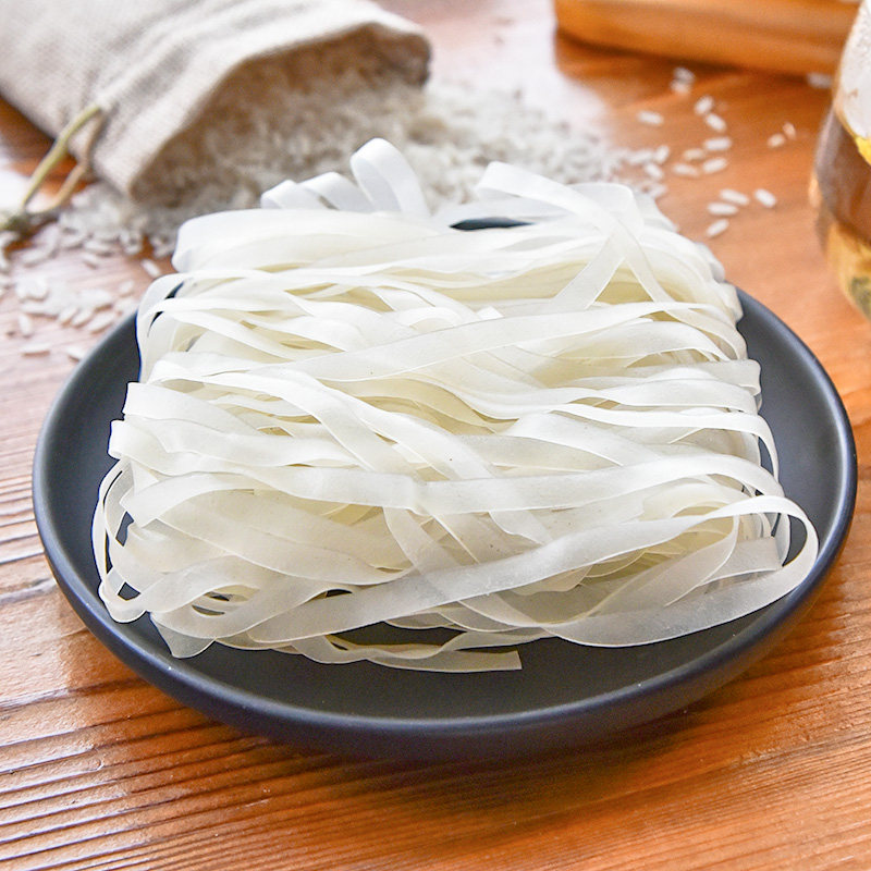 河粉广西梧州石磨宽米粉手工扁粉汤粉炒粉干切螺蛳粉