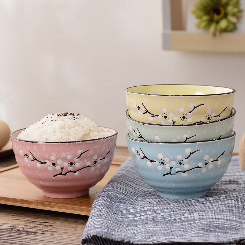 日式创意家用餐具陶瓷碗套装饭碗碗筷套装吃饭米饭碗碗碟套装汤碗