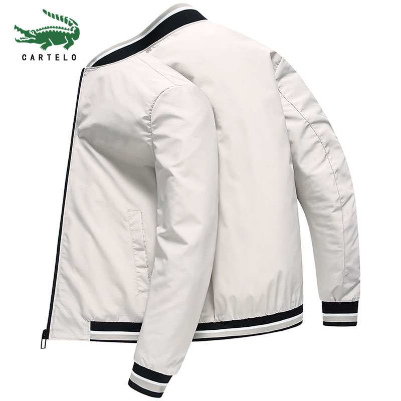 鳄鱼夹克男春秋新款中青年休闲男士外套爸爸宽松秋季男装棒球服