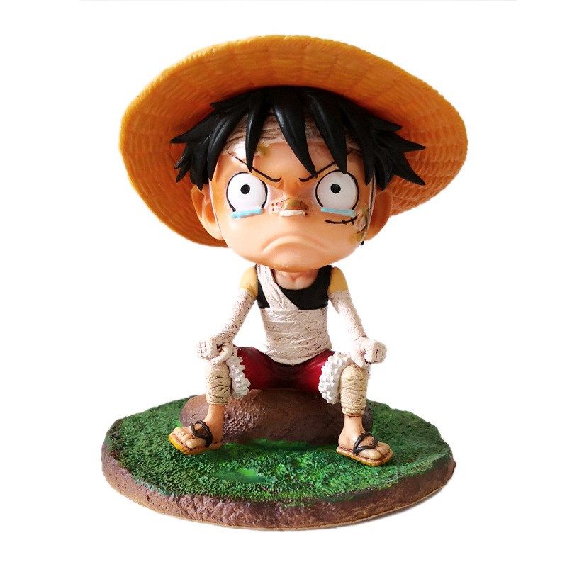 海贼王委屈草帽小子绷带路飞卡通汽车摆件手办摆件