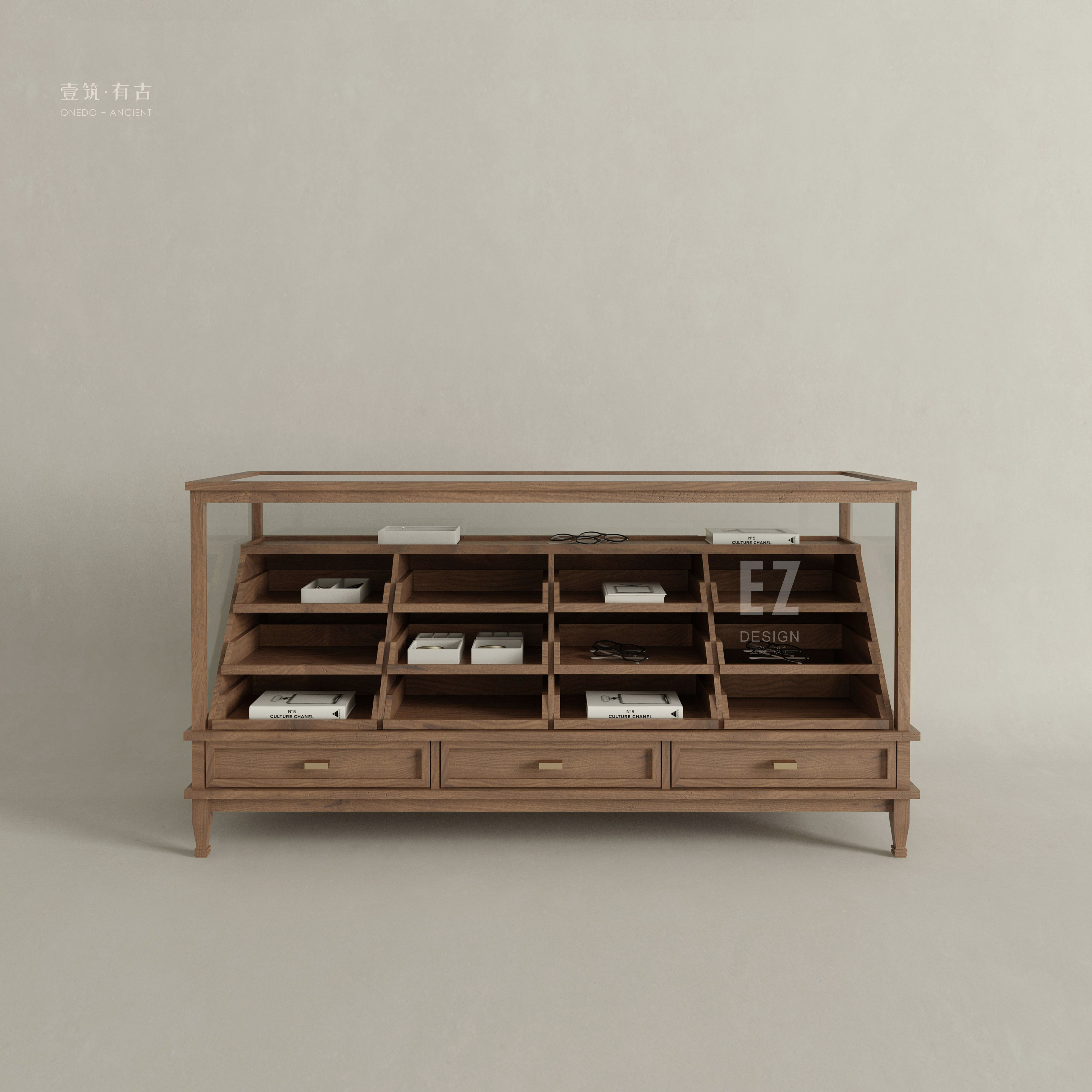 展览馆橱窗样品玻璃台桌展示柜博物馆展厅古董珠宝首饰中岛