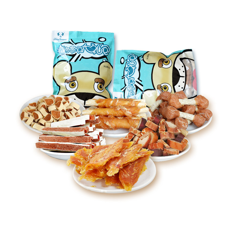 狗狗零食大礼包1000g泰迪金毛鸡肉干狗磨牙棒咬胶洁齿骨宠物零食