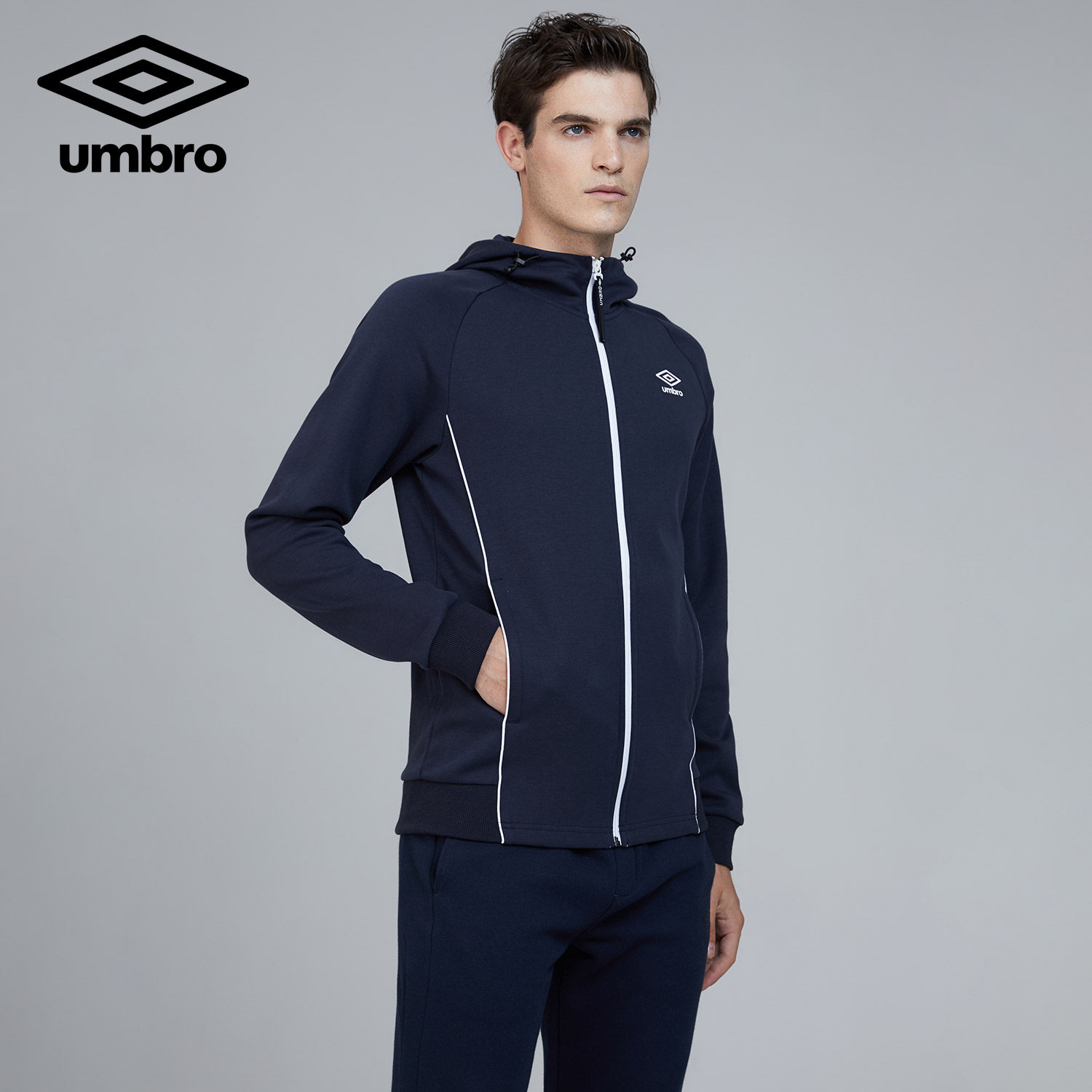 umbro茵宝2020年秋季新款男子运动休闲时尚外套运动卫衣