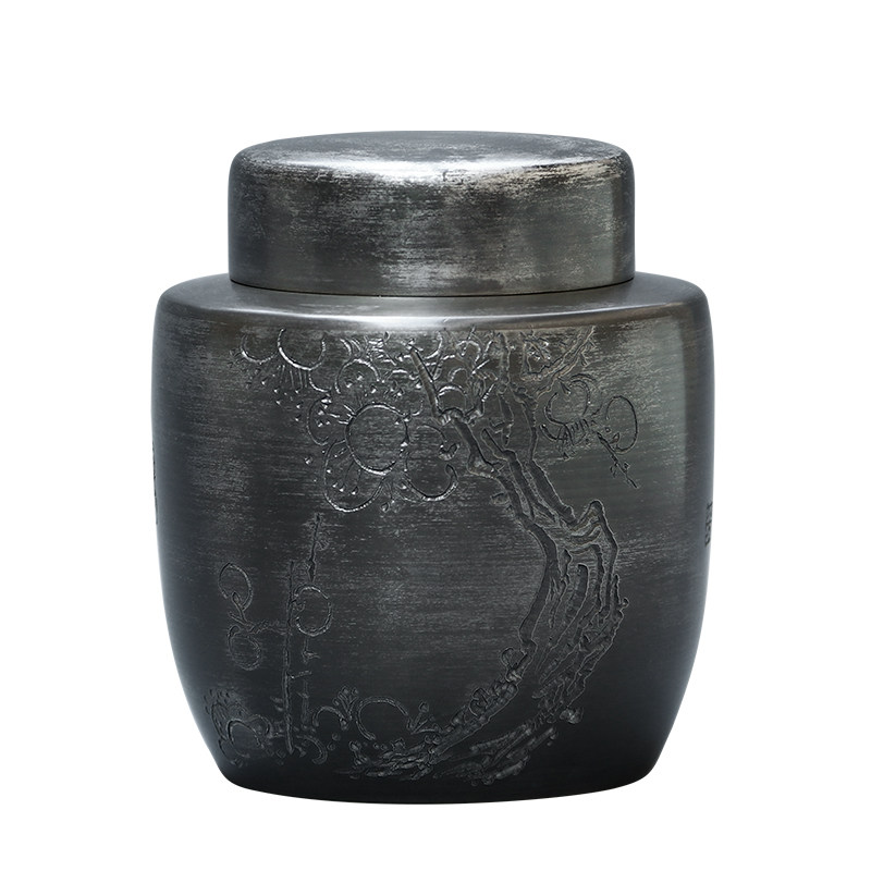 云南个旧手工锡罐锡器纯锡茶叶罐保鲜古锡寒蕴茶叶罐