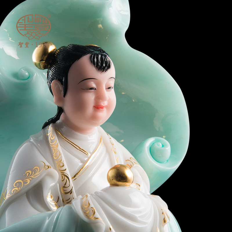 佛像圣丰金童玉女娃娃一对龙女善财观音菩萨供奉摆件