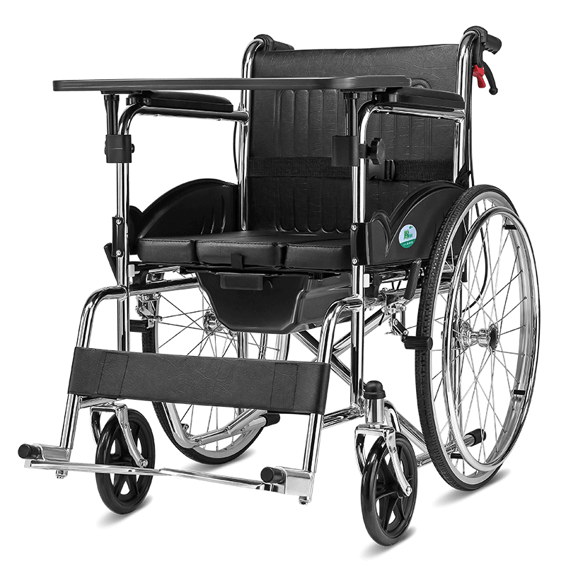 可孚轮椅折叠轻便多功能老人专用便携洗澡椅老年人带坐便器手推车